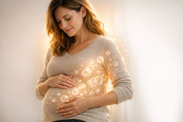 Pregnant woman smiling microchimerism